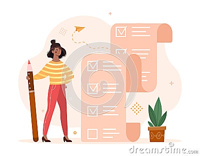 Planning and time management concept Vector Illustration