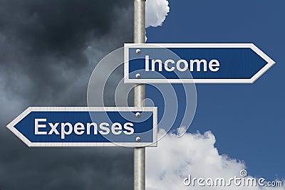 Planning your Income and Expenses Stock Photo