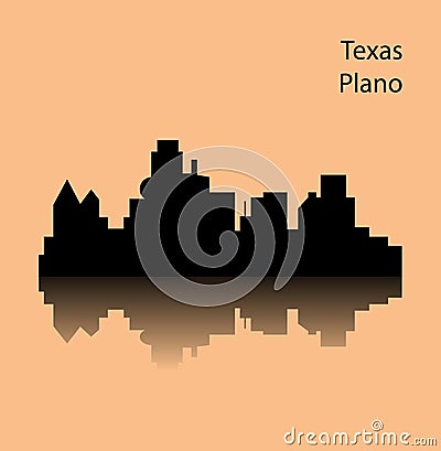 Plano, Texas ( city silhouette ) Vector Illustration