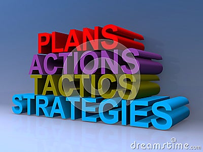 Plans actions tactics strategies Stock Photo