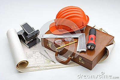 Plans and engineering Stock Photo