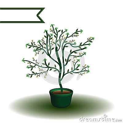 Plant arrow direction Vector Illustration