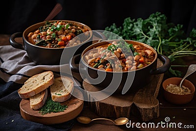 plant-based and vegan take on classic comfort food, with rich and filling flavors Stock Photo