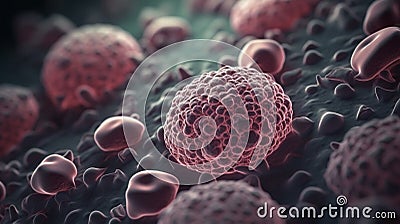 Plant cell eukaryotes background wallpaper for PowerPoint and presentations ai generated Stock Photo