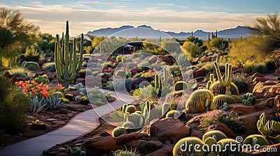 plant desert botanical gardens Cartoon Illustration