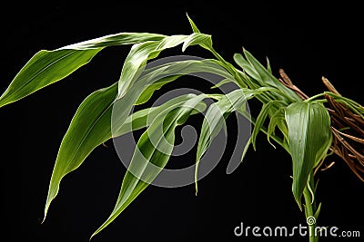 a plant with droopy leaves Stock Photo