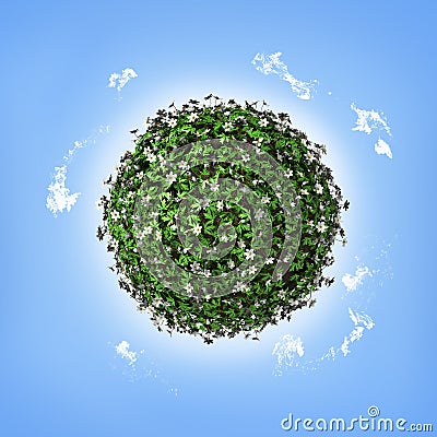 Plant earth sphere Stock Photo