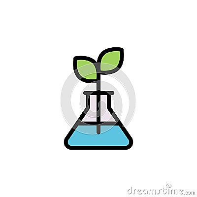 Plant, flask icon. Simple color with outline vector elements of stinks icons for ui and ux, website or mobile application Stock Photo