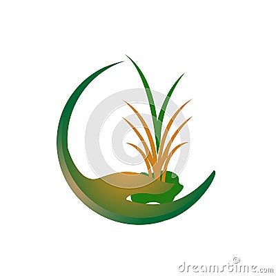 a plant grows in the arms Vector Illustration