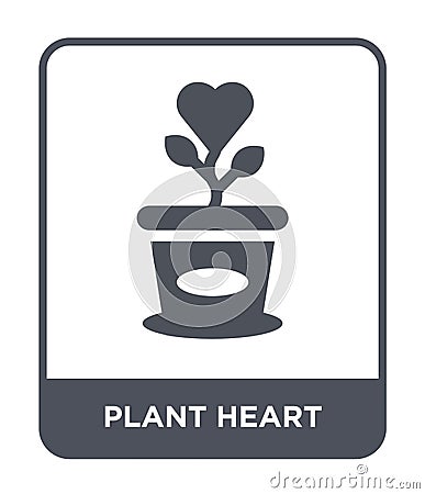 plant heart icon in trendy design style. plant heart icon isolated on white background. plant heart vector icon simple and modern Vector Illustration