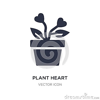 plant heart icon on white background. Simple element illustration from Charity concept Vector Illustration