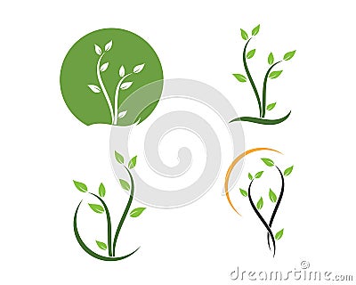 plant icon logo vector illustration design Vector Illustration