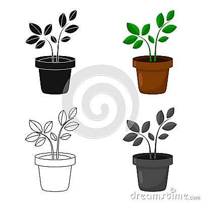 Plant icon of vector illustration for web and mobile Vector Illustration