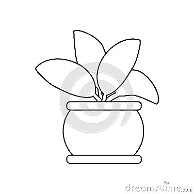 Plant icon vector set. garden illustration sign collection. grower symbol. herb logo. Cartoon Illustration