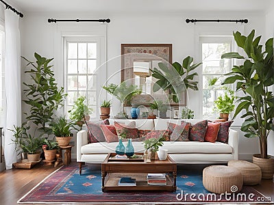 Plant Lover's Paradise: Colorful Retreat Stock Photo