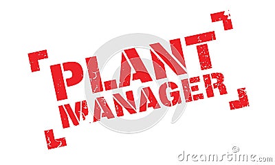 Plant Manager rubber stamp Vector Illustration