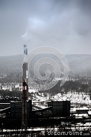 Plant of methanol and synthetic resins Stock Photo