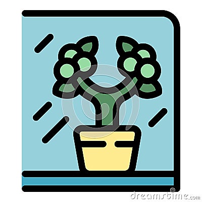 Plant pot icon vector flat Vector Illustration