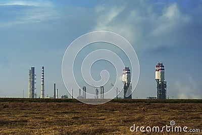 Plant process petroleum / refinery complex Stock Photo