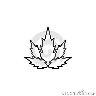 Plant for spa outline icon. Signs and symbols can be used for web, logo, mobile app, UI, UX Vector Illustration