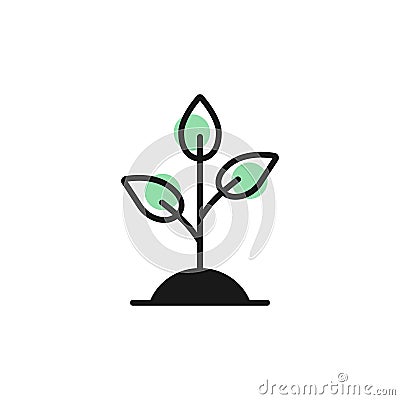 plant sprout growth in soil like seedling icon Vector Illustration