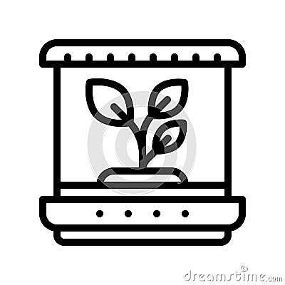 Plant tissue culture vector, Future technology line design icon Vector Illustration