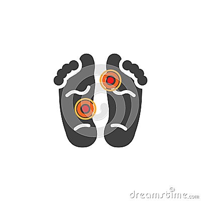 Plantar fasciitis vector icon Vector Illustration