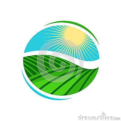 Plantation, agriculture logo or label. Vineyard, farming icon. Vector illustration Vector Illustration
