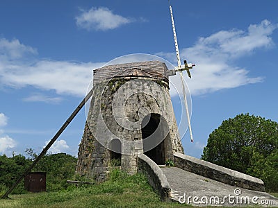 Plantation Sugar Mill Windmill Stock Photo