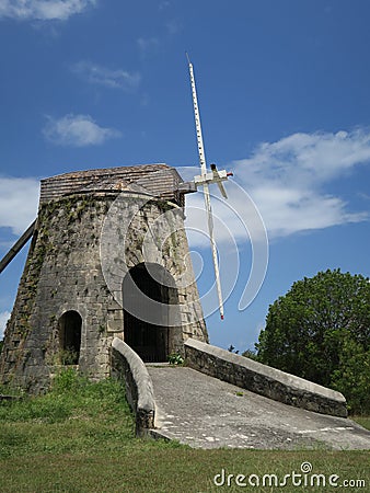 Plantation Sugar Mill Windmill Stock Photo