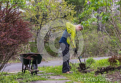 Planting an American Garden In Northeast USA Stock Photo