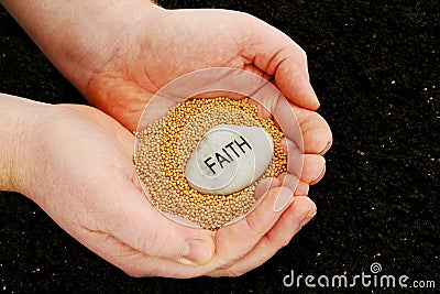 Planting Seeds of Faith Stock Photo