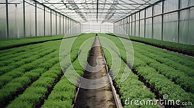 Plants in a greenhouse Stock Photo