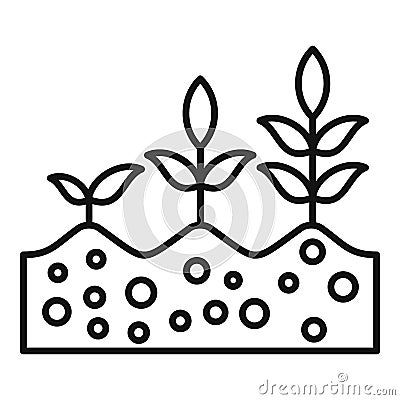 Plants soil icon, outline style Vector Illustration