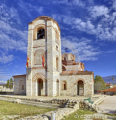 Plaoshnik church in Ohrid, Macedonia - Saint Panteleimon Stock Photo