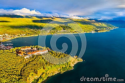 Plaosnik, an archaeological site and holy place in Ohrid, North Macedonia Stock Photo