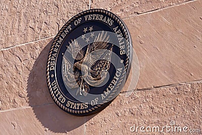 Plaque Insignia of Department of Veterans Affairs Editorial Stock Photo