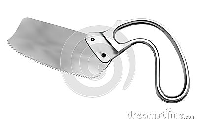 Plaster saw Bergman. Manual surgical cutting tool. Stainless steel metal saw. Vector illustration. Vector Illustration