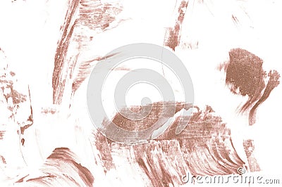 Plaster texture. White acrylic background with brown spots Stock Photo
