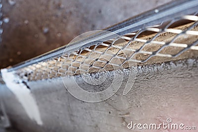 Plastering metal bead Stock Photo