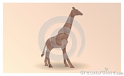 Geometric giraffe clip art design, vector Vector Illustration