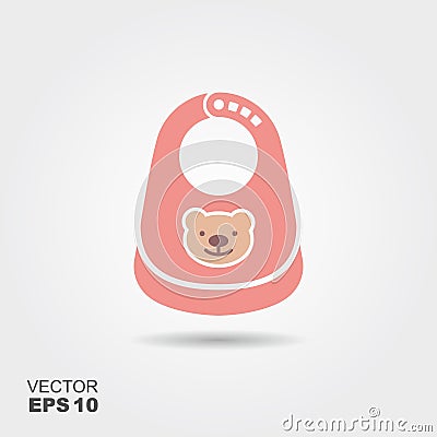 Plastic baby bib Vector Illustration