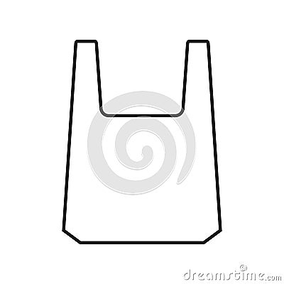 Plastic bag icon on white background, for any occasion Vector Illustration