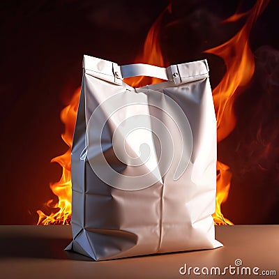 Plastic bag pouch, generic blank product packaging mockup Stock Photo