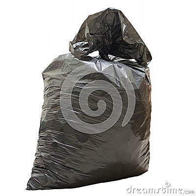 Plastic bag with trash close up Stock Photo