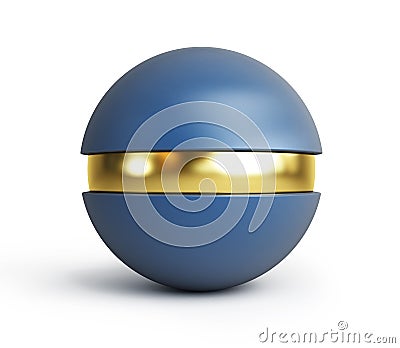 Plastic ball with a gold insert Stock Photo