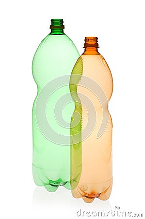 Plastic beverage bottles for recycling. Stock Photo