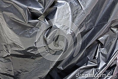 Plastic black bag, background and textures Stock Photo