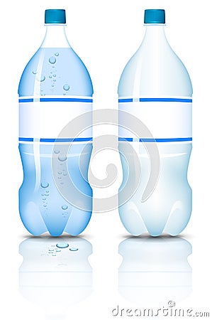 Plastic bottle of clean water. Vector Illustration