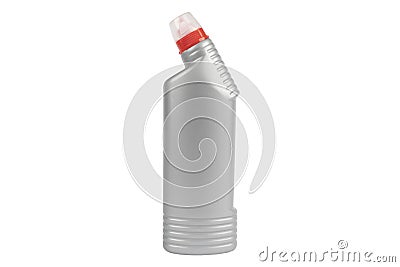 Plastic bottle for detergent cleaning agen iIsolated on white background. Plastic bottle isolated with clipping path. Empty space Stock Photo